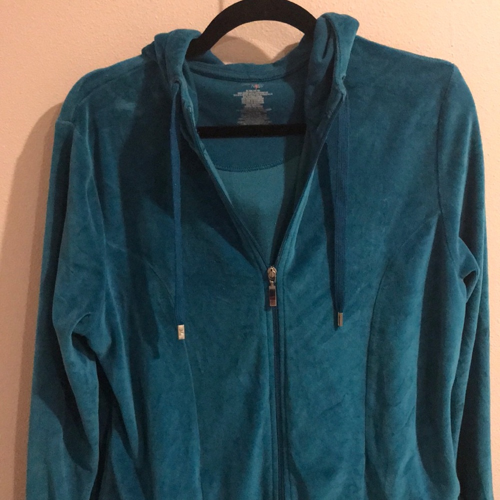 Blue zip up hoodie